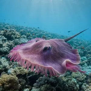 Sea anemone + Stingray